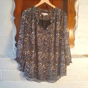 Loft plus floral blouse